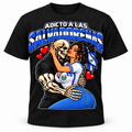 Adicto a las Salvadoreñas black T-shirt mockup